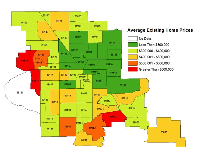LasVegasRealEstate.com - Average Existing Home Prices